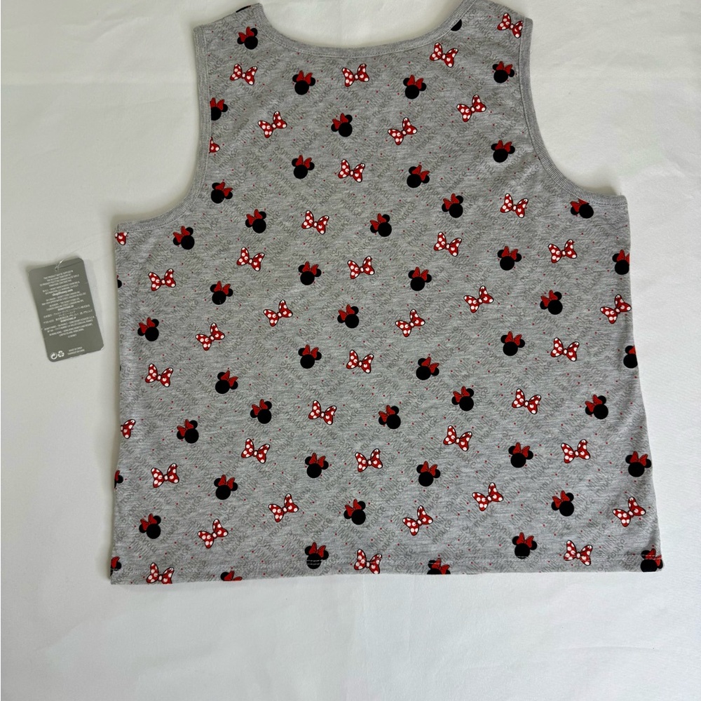 Disney Minnie Mouse Gray Red & Black Tank Top - NWT - - Picture 3 of 8